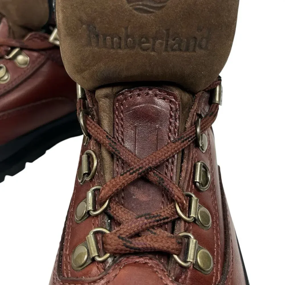 Timberland Euro Hiker 95363 Kids 6.5M Brown Leather Boots Vintage Hiking